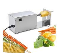 Commercial Machine,Electric Potato Spiral Slicer, Stainless Steel Tornado Potato Slicer, Commercial Spiral Potato Cutting Twister Chip Machine for Sweet Potatoes Carrots Cucumbers