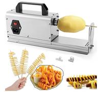 Commercial Machine,Electric Tornado Potato Slicer, 3 in 1 Automatic Tornado Homemade Potato Chip Vegetable Slicer, Commercial Spiral Potato Cutting Machine for Potatoes, Fruit, Cuc