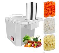 Commercial Machine,Electric Vegetable Dicer 200W Commercial Food Chopper Dicer, 8/10/12/15mm 100rpm Stainless Steel Automatic Fruit and Vegetable Cutter for Onions Potatoes Carrots