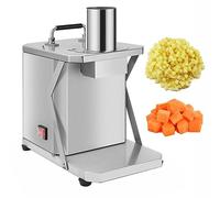 Commercial Machine,Electric Vegetable Dicer Commercial 200W Vegetable Chopper Dicer Shredder Automatic Onion Potato Cutter Food Processor Fruit Cutting Machine with Blades,15mm