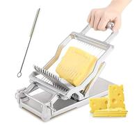 Commercial Machine,Manual Cheese Bread Slicer, 1cm & 2cm Commercial Cheese Cutter, Stainless Steel Kitchen Baking Tools for Cheese, Butter, Toasts and Luncheon Meat 10+20mm