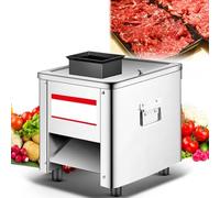 Commercial Machine,Stainless Steel Meat Slicer, Electric Commercial Meat Cutter Slicer Cutting Machine Cube Shredded Meat for Boneless Fresh Chicken Breast Pork Soft Vegetables,10m