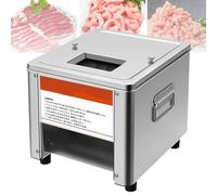 Commercial Machine,Upgraded Meat Cutter Machine, Commercial Electric Meat Slicer, Stainless Steel Chicken Fish Beef Meat Vegetable Slicer, for Slices Strips Cubes,7mm