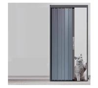Commercial Magnetic Folding Door - Retractable Metal Multifold Interior Gate, No-Drilling Design, Durable Aluminum Panels (220x105 cm) for Home & Business Use