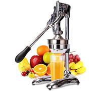 Commercial Manual Juicer, Stainless Steel Manual Citrus Juicer,Countertop Squeezer for Fresh Fruit Juice,High Juice Yield, Juice Separation,Suitable for Soft Fruits with High Moisture Content, LJJY-