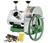 Commercial Manual Sugar Cane Juicer with Faucet, Stainless Steel 3 Rollers Juice Squeezer for Kitchen, High Efficiency 110LBS/H