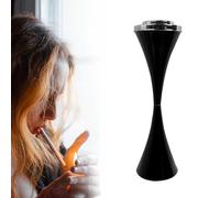 Commercial Metal Smokers Cigar Ash Tray Container With Lid, 60CM Standing Ashtray Outdoor For Patio, Large & Tall Outside Ashtrays For Cigarette Butt Receptacle Disposal(Black)