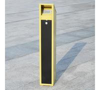 Commercial Metal Standing Cigarette Butt Receptacle, Detachable Floor Stand Ash Tray with Lock, Standing Ashtray for Outside Sidewalks Roadside Scenic Area(Yellow)