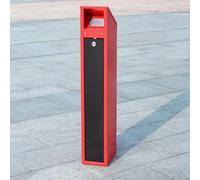 Commercial Metal Standing Cigarette Butt Receptacle, Detachable Floor Stand Ash Tray with Lock, Standing Ashtray for Outside Sidewalks Roadside Scenic Area(Red)