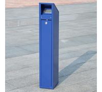 Commercial Metal Standing Cigarette Butt Receptacle, Detachable Floor Stand Ash Tray with Lock, Standing Ashtray for Outside Sidewalks Roadside Scenic Area(Blue)