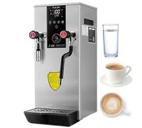 Commercial Milk Frother, 12L Steam Milk Frothing Machine Full-Automatic, Electric Milk Foam Maker, LED Display for Coffee/Tea Shop, Support Timer And Temperature Adjustment Grey