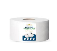 Commercial Mini Jumbo Toilet Roll, 2-ply Premium, Unscented, 1 ROLL OR 12 Rolls (Pack), 557 Sheets per Roll, 6684 Count, Sheet Size: 30.5 cm x 9 cm