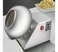 Commercial Mini Sugar Coating Machine - Adjustable Speed Chocolate Panning Machine, 304 Stainless Steel Candy/nut Coater With Drying & Polishing For Food/pharmaceutical/chemical Industries silver