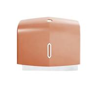 Commercial Multifold Paper Towel Dispenser Wall Mount, Heavy Duty Plastic Hand Tissue Box Cover with Key Lock & Push Button, No-Drill Adhesive -Rose Gold B