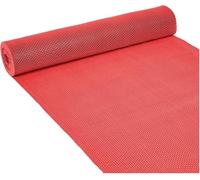 Commercial Non-Slip Bathroom Mats, 0.22'' Thick S-Shaped Versatile Matting, Mesh Hollow Door Mat Roll, Drainage Floor Mat for Swimming Pool Garage,Red,0.9x3m/3x10FT