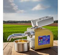 Commercial Oil Press Machine 1100W, High Efficiency Cold & Hot Oil Extractor, Smart Temperature Control 304 Stainless Steel Automatic Oil Maker for Business & Home