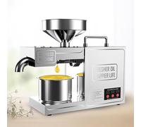 Commercial Oil Press Machine Stainless Steel Automatic Hot Cold Press 3-6KG/Hour High-Power Motor Multi-Directional Heat Dissipation
