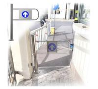 Commercial One-Way Security Door, Automatic Closing Single/Double Entry Gate for Factory Aisles & Shopping Centers, 100cm Pedestrian Turnstile Access Control