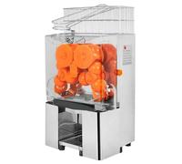 Commercial Orange Juicer Machine - 120W Automatic Juice Extraction with Pull-Out Filter Box & 2 Peel Collecting Buckets, Stainless Steel Squeezer - 20 Oranges/Minute