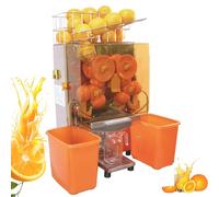 Commercial Orange Juicer Machine, High-Speed Automatic Juice Extractor with Pull-Out Filter and Peel Collecting Buckets, Ideal for High-Volume Juice Production