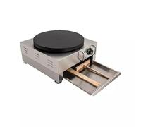Commercial Pancake Maker 40*2cm Electric Crepe Maker 1650W Large Stainless Steel Crepe Maker with Wooden Spreader & Adjustable Temperature, Electric Pancake Maker Machine for Home, Restaurants Cafes