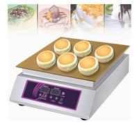 Commercial Pancake Maker, Commercial Non-Stick Souffle Maker Machine 60-240℃ Temp Control Electric Muffin Maker Stainless Steel for Home Kitchen Restaurant Bakery Leisure Snack Bar,Singlehead