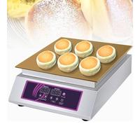 Commercial Pancake Maker, Fluffy Souffle Pastry Machine Non-Stick Waffle Baker Waffle Machine Waffle Iron Machine, Stainless Steel for Home Kitchen Bakery Snack Bar,Doublehead