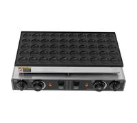 Commercial Pancake Maker, Mini Dutch Pancake Baker Maker, Waffle Machine Nonstick Iron Commercial 50 Hole, with Food Clip, Egg Beater, Brushes and Cleaning Cottons, for baking crepes muffins Dutch pan