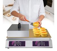 Commercial Pancake Souffle Maker Electric Dorayaki Muffin Making Machine for Restaurant Bakery Copper Heating Plate 140-464℉(Double Board)