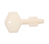Commercial Paper Dispenser Key Plastic Portable Restroom Maintenance Tool | Smooth White Surface, Opens Toilet Roll Dispensers and Locked Tissue Boxes, Useful for Attendants and Facility Managers
