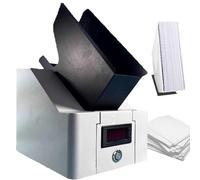 Commercial Paper Jogger Machine, Automatic Desktop Paper Aligner with 18000 RPM Double Air Blower, Helps Reduce Static for Banks, Offices, and Print Shops