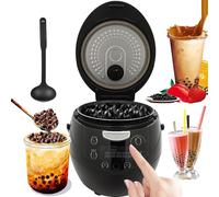 Commercial Pearls Cooker - 6L/8L Automatic Bubble Tea Maker with Smart Touch Control/Anti-scalding Handle, 900W/1350W Non-Stick Pot for Tapioca Pearls, Milk Tea & Desserts,6Lwhite
