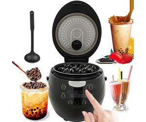 Commercial Pearls Cooker - 6L/8L Automatic Bubble Tea Maker with Smart Touch Control/Anti-scalding Handle, 900W/1350W Non-Stick Pot for Tapioca Pearls, Milk Tea & Desserts,6Lwhite