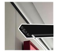 Commercial Picture Hanging SystemBlack Art Gallery Rail Set for Paintings Exhibitions Libraries & Schools120cm Rail with 17cm Adjustable Cables for Easy Display
