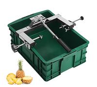 Commercial Pineapple Peeler Machine with Basket, Manual Stainless Steel Pineapple Skin Remover, Adjustable Fruit Peeling Processing Set