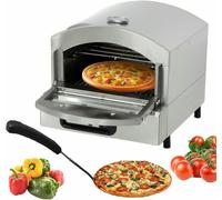 Commercial Pizza Oven Countertop,Stainless Steel Electric Pizza Oven with Shelf, Multipurpose Indoor Pizza Maker for Restaurant