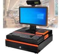 Commercial POS Hardware Terminal, 15.6” Capacitive Touch Screen PC, i5 CPU, 8GB RAM, 128GB, No Software Included,Includes cash register drawer,58mm printer,Suitable for shops,supermarkets A