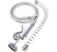 Commercial Pre R Spray Valve with 60” inless Steel Hose & ng Assembly - Flexible Kitchen Sink Sprayer for Reurants Food Truc and Catering (Grey)