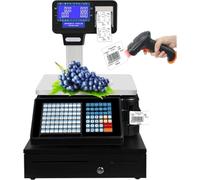 Commercial Price Label Printing Scale,Dual Display Electronic Price Computing Scale for Food,Meat,Delicatessen,Fruit Market