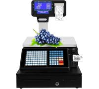 Commercial Price Label Printing Scale,Dual Display Electronic Price Computing Scale for Food,Meat,Delicatessen,Fruit Market