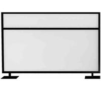 Commercial Privacy Screen Panel with Frosted Glass for Dining Area Tabletop Divider, Stylish Iron Design for Restaurants and Bars, 100x150cm