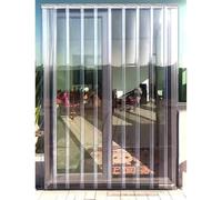 Commercial PVC Strip Curtain Waterproof Vinyl Door Cover Clear Plastic Screens for Freezer Rooms Shops & Factories (165x240cm) Industrial Solution for Temture Control