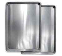 Commercial Quality Cookie Sheet Pan - 2 Pack Aluminum Half Sheet Baking Pan by Saffron & Sage Home Living - This 18x13 Baking Sheet Set is Rust & Warp Resistant, Heavy Duty, of Thick Gauge
