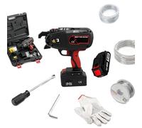 Commercial Rebar Tying System Steel Mesh Tying Tool 0.8s Fast Knot Rebar Rechargeable with Dual Battery & Multiple Wire Spools for High-Volume Construction Applications