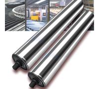 Commercial Replacement Steel Roller Set - 2 Pieces 1" & 2" Diameter Conveyor Rollers for Woodworking Smooth Glide 25mm (1") Dia 150mm (5.9") Length