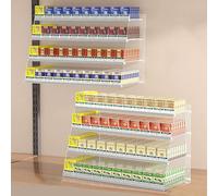 Commercial Retail Display Holder Wall Mounted Countertop Automatic Cigarette Case Pushers Rack Clear Acrylic Retail Display Case for Supermarket Convenience Store(Size:4-10)