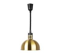 Commercial Retractable Dome Food Service Heat Shade, Pale Gold