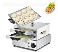 Commercial Rice Noodle Rolls Maker with Steam Tray, Perfect for Chinese Cheung Fun and Bun Warming