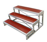 Commercial Rolling Choir Stage Risers - 1/2/3/4 Tier Performance Platforms for Schools Churches Theaters & Concerts - Portable Award Podium Staircase Steps (128x90x60cm)