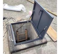 Commercial Roof Access Hatch, Aluminum Frame Emergency Exit Lid, Rainproof Attic Skylight Cover for Secure Building Access